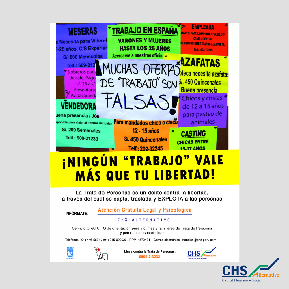 Afiche – Falsas ofertas de trabajo