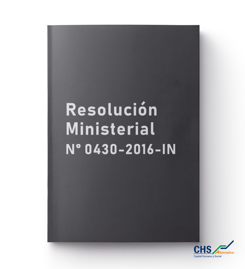 Resolución Ministerial N° 0430-2016-IN